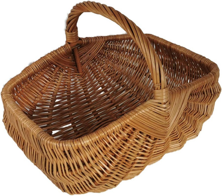 Einkaufskorb aus Weide Braun 43x31x36 cm "Windmühle"