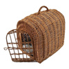 Transportkorb aus Weide mit Kissen 40x32x40 cm Käfig für Katze Hund