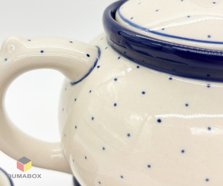 Set Kanne mit Sieb und Stövchen Teelichthalter Bunzlauer Keramik