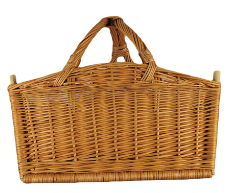 Kaminholzkorb aus Weide Braun 60x38x53 cm