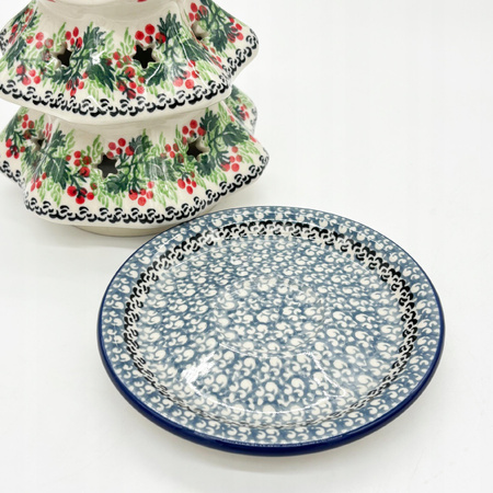 Teelichthalter Keramik-Lampion in Tannenbaumform 20 cm Handgemacht