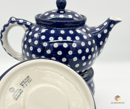 Set Kanne und Teelichthalter Stövchen Bunzlauer Keramik