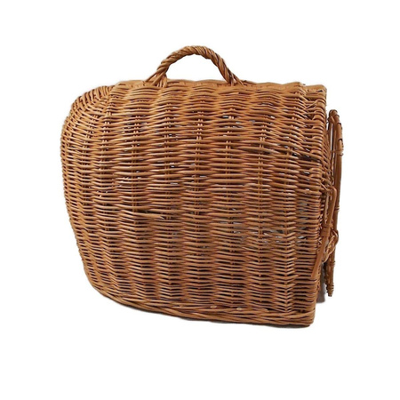 Transportkorb aus Weide mit Kissen 45x35x45 cm Käfig für Katze Hund